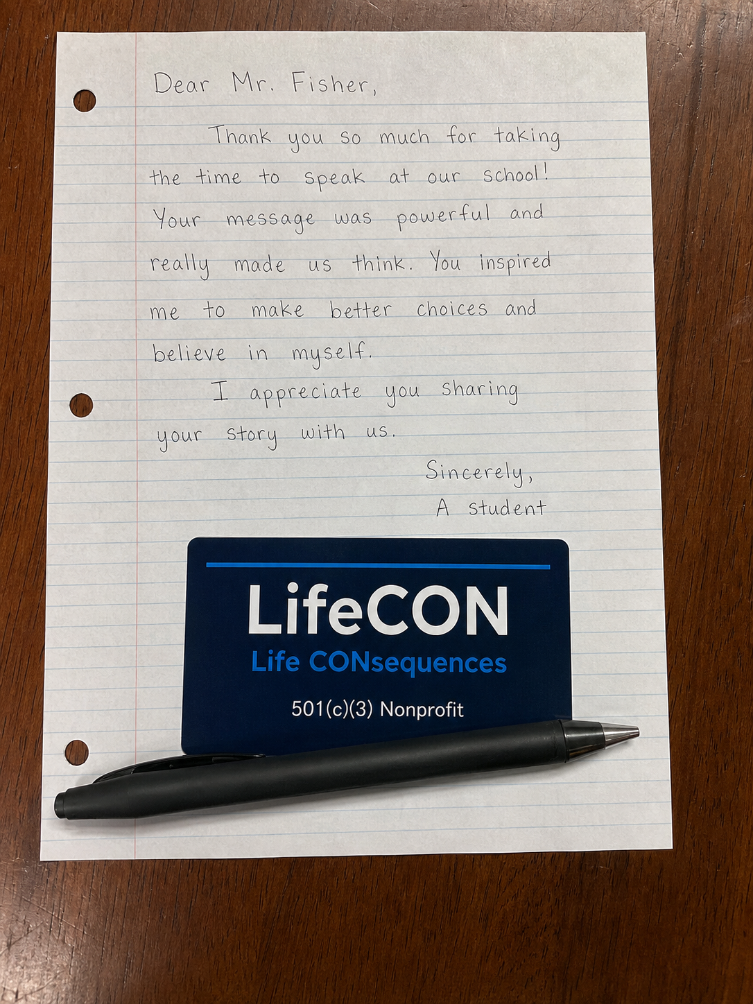 Student Letters - Continued messages of hope