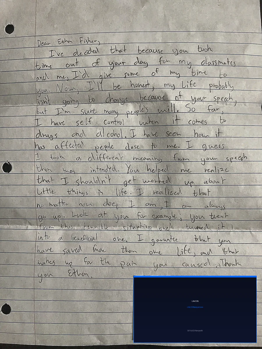 Student Letter - Heartfelt message